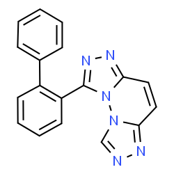 ChemSpider 2D Image | 1-(2-Biphenylyl)bis[1,2,4]triazolo[4,3-b:3',4'-f]pyridazine | C18H12N6