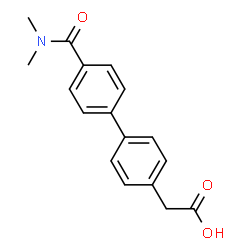 ChemSpider 2D Image | [4'-(Dimethylcarbamoyl)-4-biphenylyl]acetic acid | C17H17NO3