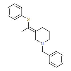 ChemSpider 2D Image | (3E)-1-Benzyl-3-[1-(phenylsulfanyl)ethylidene]piperidine | C20H23NS