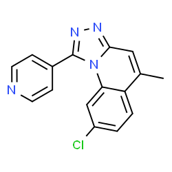 ChemSpider 2D Image | 8-Chloro-5-methyl-1-(4-pyridinyl)[1,2,4]triazolo[4,3-a]quinoline | C16H11ClN4