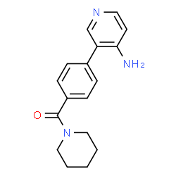 ChemSpider 2D Image | [4-(4-Amino-3-pyridinyl)phenyl](1-piperidinyl)methanone | C17H19N3O