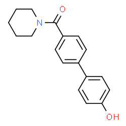 ChemSpider 2D Image | (4'-Hydroxy-4-biphenylyl)(1-piperidinyl)methanone | C18H19NO2