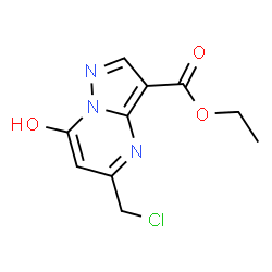ChemSpider 2D Image | Ethyl 5-(chloromethyl)-7-hydroxypyrazolo[1,5-a]pyrimidine-3-carboxylate | C10H10ClN3O3