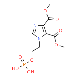 ChemSpider 2D Image | Dimethyl 1-[2-(phosphonooxy)ethyl]-1H-imidazole-4,5-dicarboxylate | C9H13N2O8P