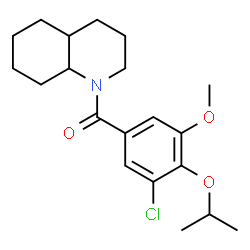 ChemSpider 2D Image | (3-Chloro-4-isopropoxy-5-methoxyphenyl)(octahydro-1(2H)-quinolinyl)methanone | C20H28ClNO3