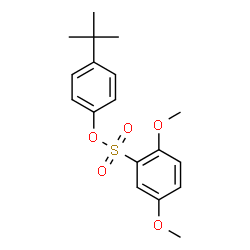 ChemSpider 2D Image | 4-(2-Methyl-2-propanyl)phenyl 2,5-dimethoxybenzenesulfonate | C18H22O5S