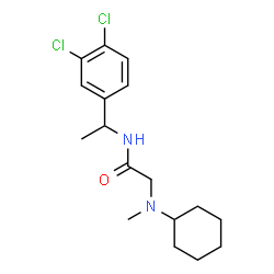 ChemSpider 2D Image | N~2~-Cyclohexyl-N-[1-(3,4-dichlorophenyl)ethyl]-N~2~-methylglycinamide | C17H24Cl2N2O