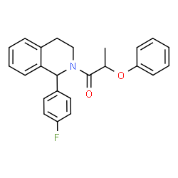 ChemSpider 2D Image | 1-[1-(4-Fluorophenyl)-3,4-dihydro-2(1H)-isoquinolinyl]-2-phenoxy-1-propanone | C24H22FNO2