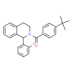 ChemSpider 2D Image | [1-(2-Fluorophenyl)-3,4-dihydro-2(1H)-isoquinolinyl][4-(2-methyl-2-propanyl)phenyl]methanone | C26H26FNO