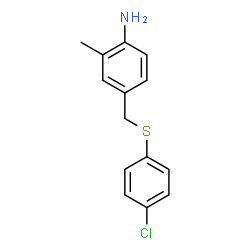 ChemSpider 2D Image | 4-{[(4-Chlorophenyl)sulfanyl]methyl}-2-methylaniline | C14H14ClNS