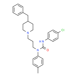 ChemSpider 2D Image | 1-[3-(4-Benzyl-1-piperidinyl)propyl]-3-(4-chlorophenyl)-1-(4-methylphenyl)urea | C29H34ClN3O