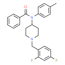 ChemSpider 2D Image | N-[1-(2,4-Difluorobenzyl)-4-piperidinyl]-N-(4-methylphenyl)benzamide | C26H26F2N2O