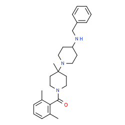 ChemSpider 2D Image | [4-(Benzylamino)-4'-methyl-1,4'-bipiperidin-1'-yl](2,6-dimethylphenyl)methanone | C27H37N3O