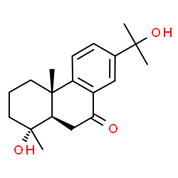 ChemSpider 2D Image | (1R,4aS,10aR)-1-Hydroxy-7-(2-hydroxy-2-propanyl)-1,4a-dimethyl-2,3,4,4a,10,10a-hexahydro-9(1H)-phenanthrenone | C19H26O3