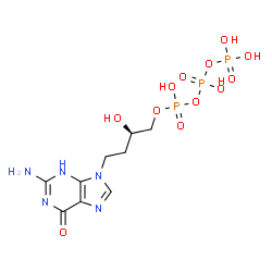 ChemSpider 2D Image | Triphosphoric acid, mono[(2R)-4-(2-amino-3,6-dihydro-6-oxo-9H-purin-9-yl)-2-hydroxybutyl] ester | C9H16N5O12P3