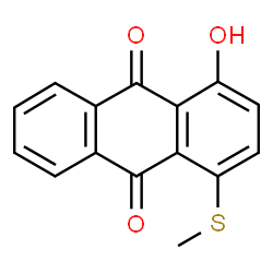 ChemSpider 2D Image | 1-Hydroxy-4-(methylsulfanyl)-9,10-anthraquinone | C15H10O3S