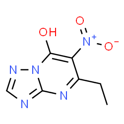 ChemSpider 2D Image | 5-Ethyl-6-nitro[1,2,4]triazolo[1,5-a]pyrimidin-7-ol | C7H7N5O3