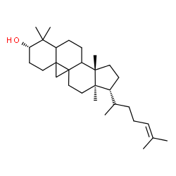 ChemSpider 2D Image | (3beta,5xi,8xi,9xi,10xi,17alpha,20S)-9,19-Cyclolanost-24-en-3-ol | C30H50O