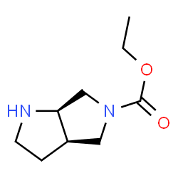 ChemSpider 2D Image | (3aR,6aR)-5-Ethoxycarbonyl-1H-hexahydropyrrolo[3,4-b]pyrrole | C9H16N2O2