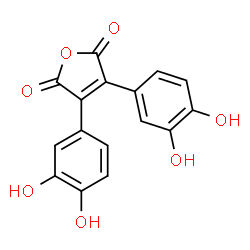 ChemSpider 2D Image | 3,4-Bis(3,4-dihydroxyphenyl)-2,5-furandione | C16H10O7