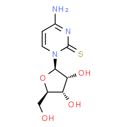 ChemSpider 2D Image | 4-Amino-1-(beta-D-ribofuranosyl)-2(1H)-pyrimidinethione | C9H13N3O4S
