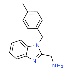 ChemSpider 2D Image | 1-[1-(4-Methylbenzyl)-1H-benzimidazol-2-yl]methanamine | C16H17N3