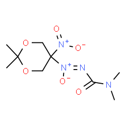 ChemSpider 2D Image | 5-[(Z)-(Dimethylcarbamoyl)-NNO-azoxy]-2,2-dimethyl-5-nitro-1,3-dioxane | C9H16N4O6