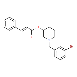 ChemSpider 2D Image | 1-(3-Bromobenzyl)-3-piperidinyl (2E)-3-phenylacrylate | C21H22BrNO2