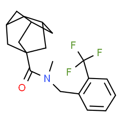 ChemSpider 2D Image | N-Methyl-N-[2-(trifluoromethyl)benzyl]-1-adamantanecarboxamide | C20H24F3NO
