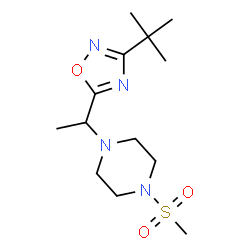 ChemSpider 2D Image | 1-{1-[3-(2-Methyl-2-propanyl)-1,2,4-oxadiazol-5-yl]ethyl}-4-(methylsulfonyl)piperazine | C13H24N4O3S
