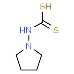 ChemSpider 2D Image | 1-Pyrrolidinylcarbamodithioic acid | C5H10N2S2