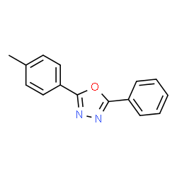 ChemSpider 2D Image | 2-phenyl-5-p-tolyl-[1,3,4]oxadiazole | C15H12N2O