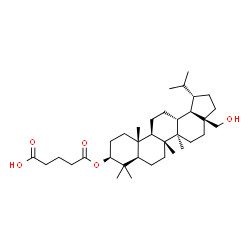 ChemSpider 2D Image | 5-{[(3beta)-28-Hydroxylupan-3-yl]oxy}-5-oxopentanoic acid | C35H58O5