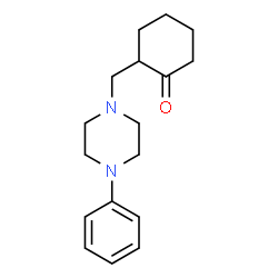 ChemSpider 2D Image | 2-((4-Phenyl-1-piperazinyl)methyl)cyclohexanone | C17H24N2O