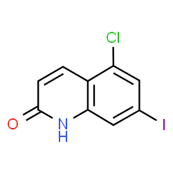 ChemSpider 2D Image | 5-Chloro-7-iodo-2(1H)-quinolinone | C9H5ClINO