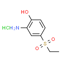 ChemSpider 2D Image | 2-Amino-4-(ethylsulfonyl)phenol hydrochloride (1:1) | C8H12ClNO3S
