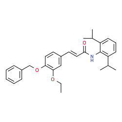 ChemSpider 2D Image | (2E)-3-[4-(Benzyloxy)-3-ethoxyphenyl]-N-(2,6-diisopropylphenyl)acrylamide | C30H35NO3