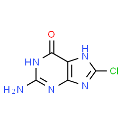 ChemSpider 2D Image | 8-chloroguanine | C5H4ClN5O