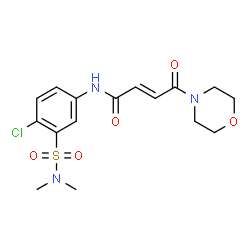 ChemSpider 2D Image | (2E)-N-[4-Chloro-3-(dimethylsulfamoyl)phenyl]-4-(4-morpholinyl)-4-oxo-2-butenamide | C16H20ClN3O5S