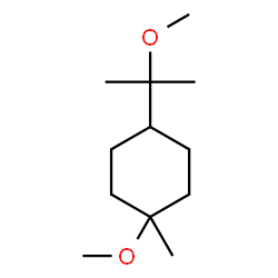 ChemSpider 2D Image | 1-Methoxy-4-(2-methoxy-2-propanyl)-1-methylcyclohexane | C12H24O2