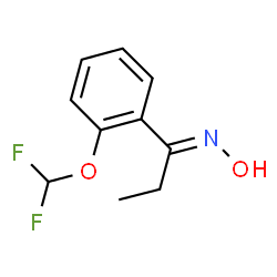ChemSpider 2D Image | (1E)-1-[2-(Difluoromethoxy)phenyl]-N-hydroxy-1-propanimine | C10H11F2NO2