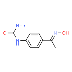 ChemSpider 2D Image | 1-{4-[(1E)-N-Hydroxyethanimidoyl]phenyl}urea | C9H11N3O2