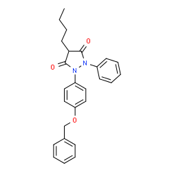 ChemSpider 2D Image | 1-[4-(Benzyloxy)phenyl]-4-butyl-2-phenyl-3,5-pyrazolidinedione | C26H26N2O3