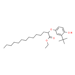 ChemSpider 2D Image | ethyl 2-(3-tert-butyl-4-hydroxyphenoxy)tetradecanoate | C26H44O4