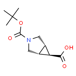 ChemSpider 2D Image | (1R,5S,6S)-3-[(tert-butoxy)carbonyl]-3-azabicyclo[3.1.0]hexane-6-carboxylic acid | C11H17NO4
