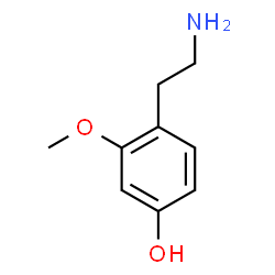 ChemSpider 2D Image | 4-(2-Aminoethyl)-3-methoxyphenol | C9H13NO2