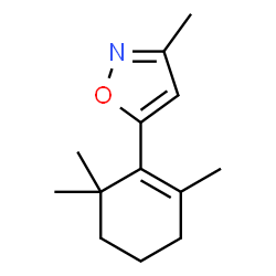 ChemSpider 2D Image | 3-methyl-5-(2,6,6-trimethyl-1-cyclohexen-1-yl)isoxazole | C13H19NO