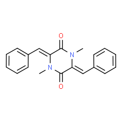 ChemSpider 2D Image | (3Z,6Z)-3,6-Dibenzylidene-1,4-dimethyl-2,5-piperazinedione | C20H18N2O2