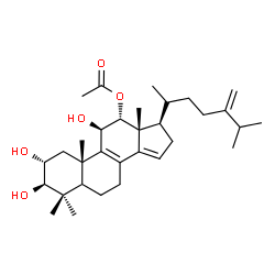 ChemSpider 2D Image | (2alpha,3beta,11beta,12alpha)-2,3,11-Trihydroxy-4,4-dimethylergosta-8,14,24(28)-trien-12-yl acetate | C32H50O5