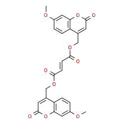 ChemSpider 2D Image | Bis[(7-methoxy-2-oxo-2H-chromen-4-yl)methyl] (2E)-2-butenedioate | C26H20O10